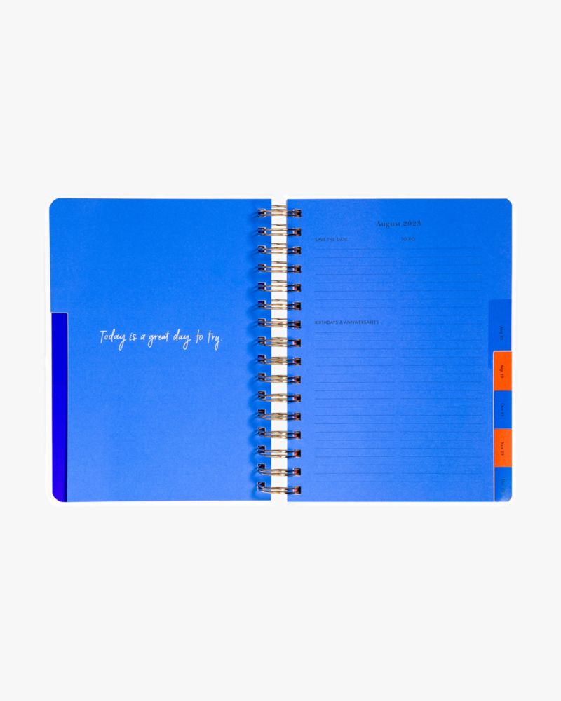 Kate Spade,Adventure Starts Now 2023-24 17-month Large Planner,Planner,Metal Material,Paper,Words,Logo,