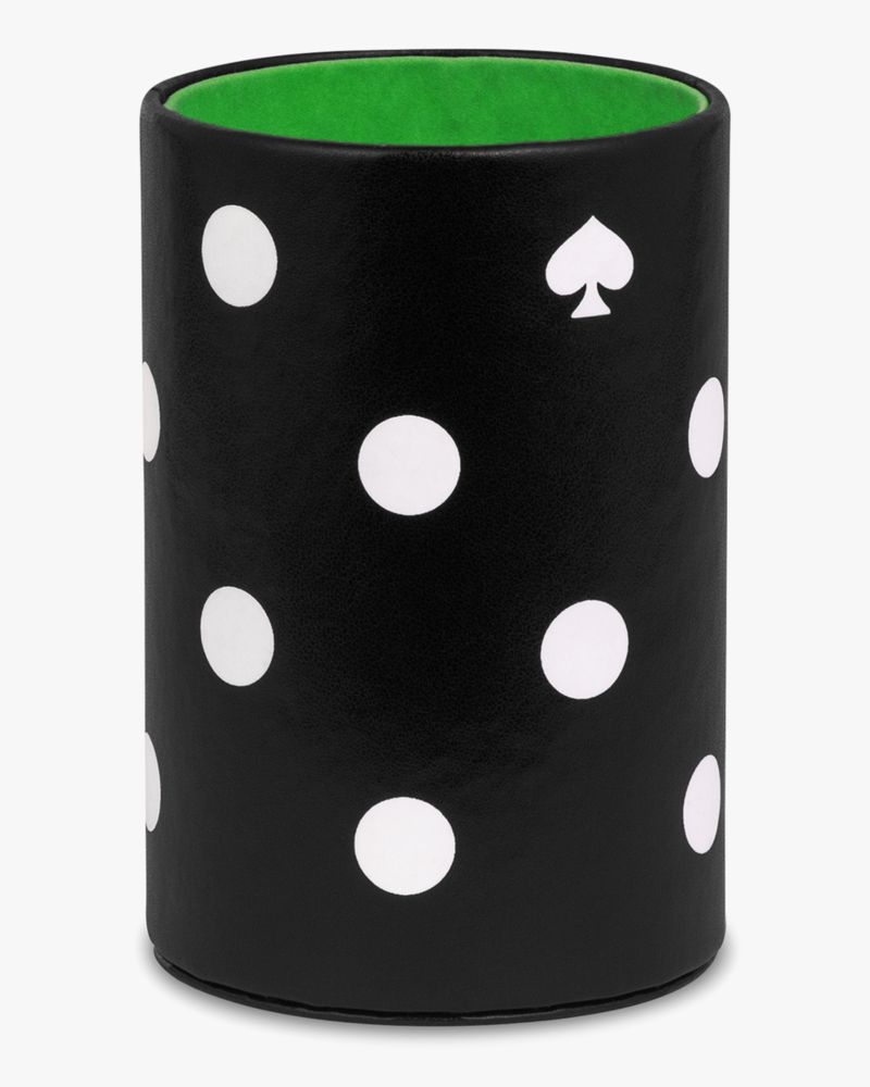 Kate Spade,Picture Dot Pencil Cup,Black