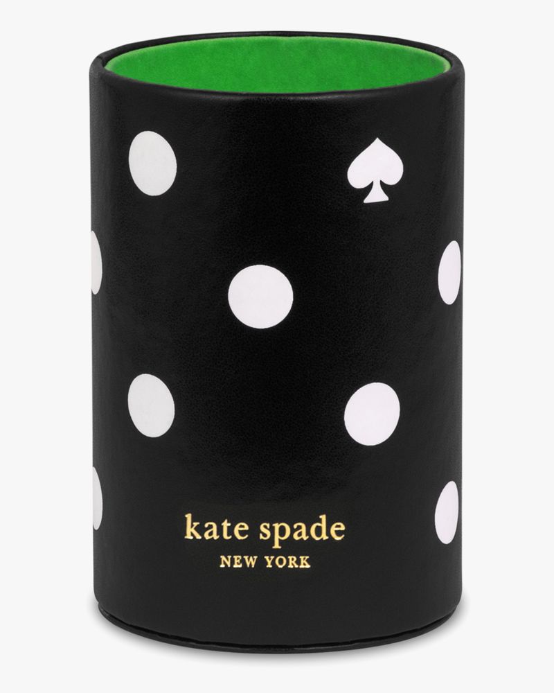 Kate Spade Pencil Case, Black and White Polka Dots, 212430