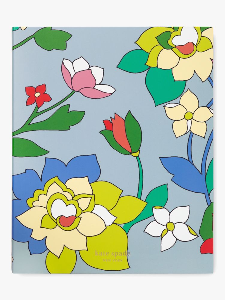 Kate Spade,Flower Bed Notebook,Blue Multi