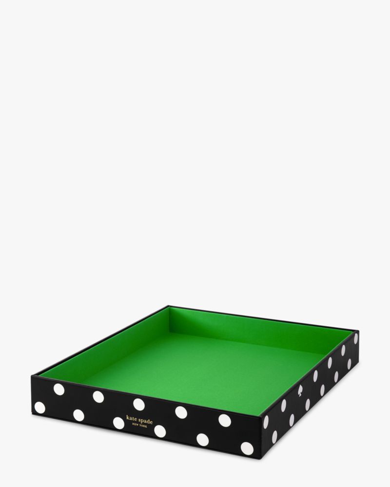 Kate Spade,Picture Dot Desk Tray,Black