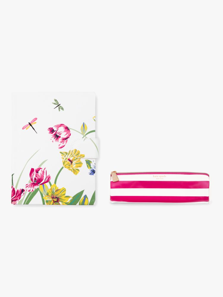 Kate Spade,Dragonfly Tulips Journal Set,Multi