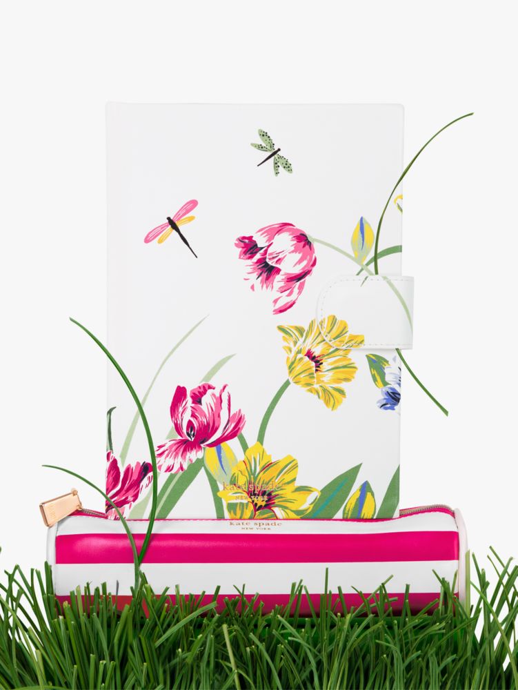 kate spade new york Dragonflies and Tulips Canvas Book Tote Bag