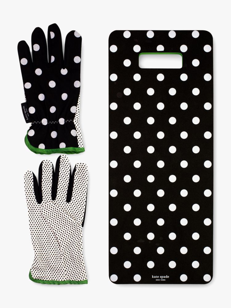 Kate Spade,Picture Dot Pad & Gloves Set,Black