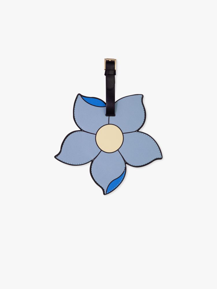 Kate Spade,Flower Bed Luggage Tag,Blue Multi