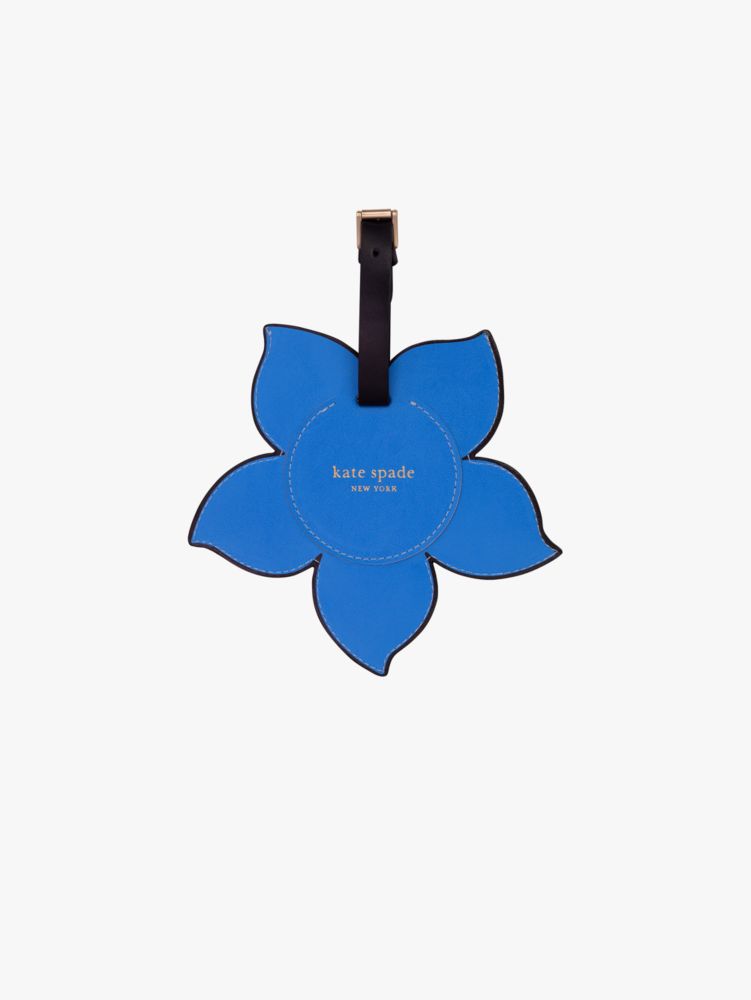 Kate Spade,Flower Bed Luggage Tag,Blue Multi