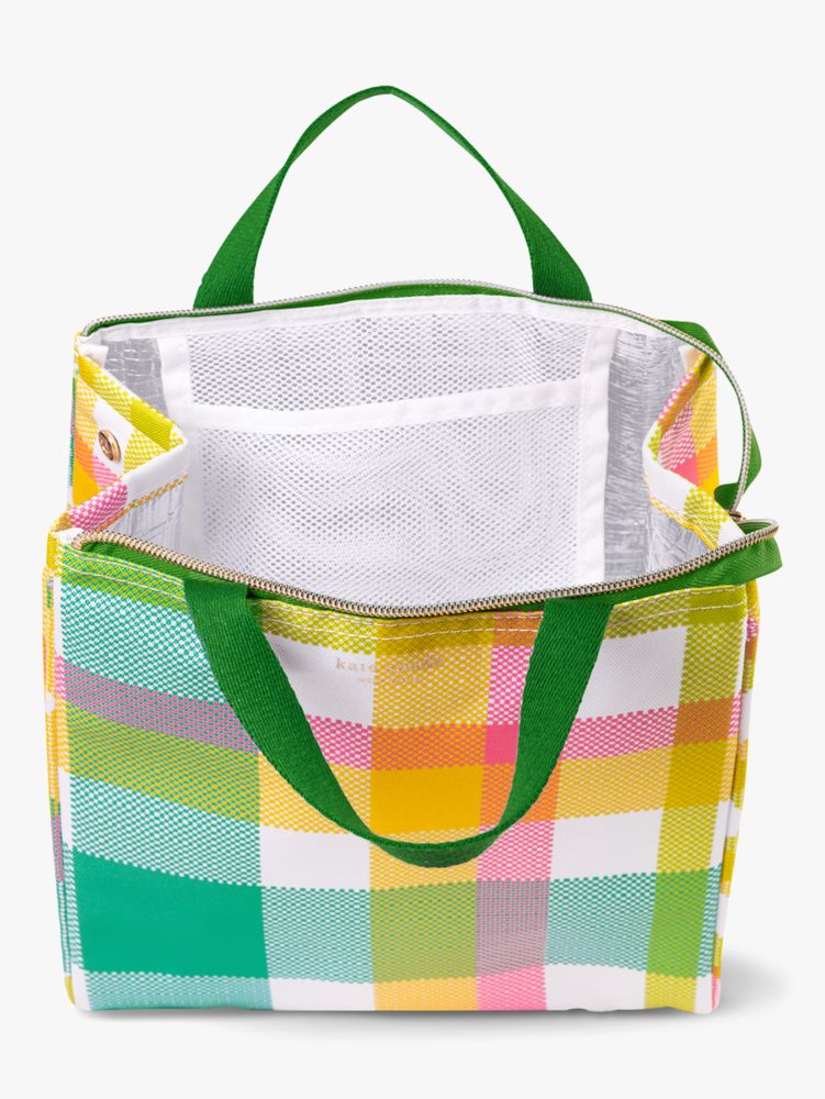 Kate Spade,Garden Plaid Lunch Bag,