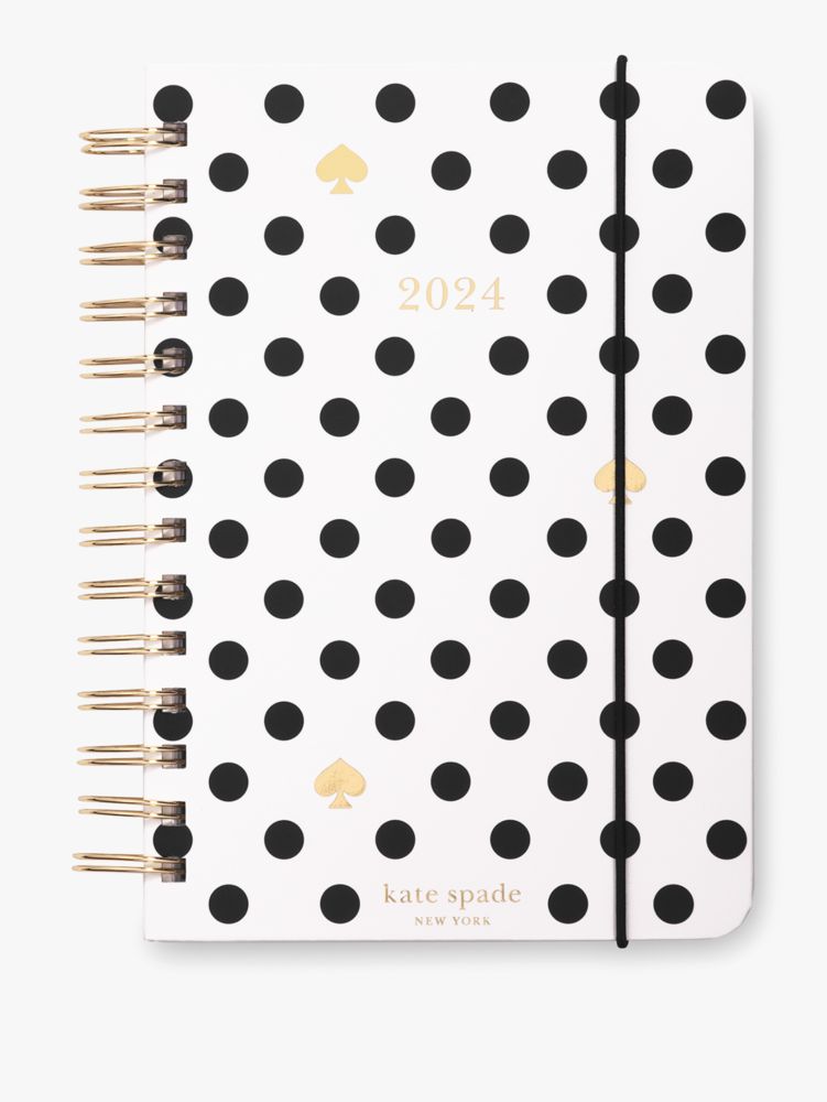 Kate Spade,Polka Dot Cream 2024 12-month Medium Planner,