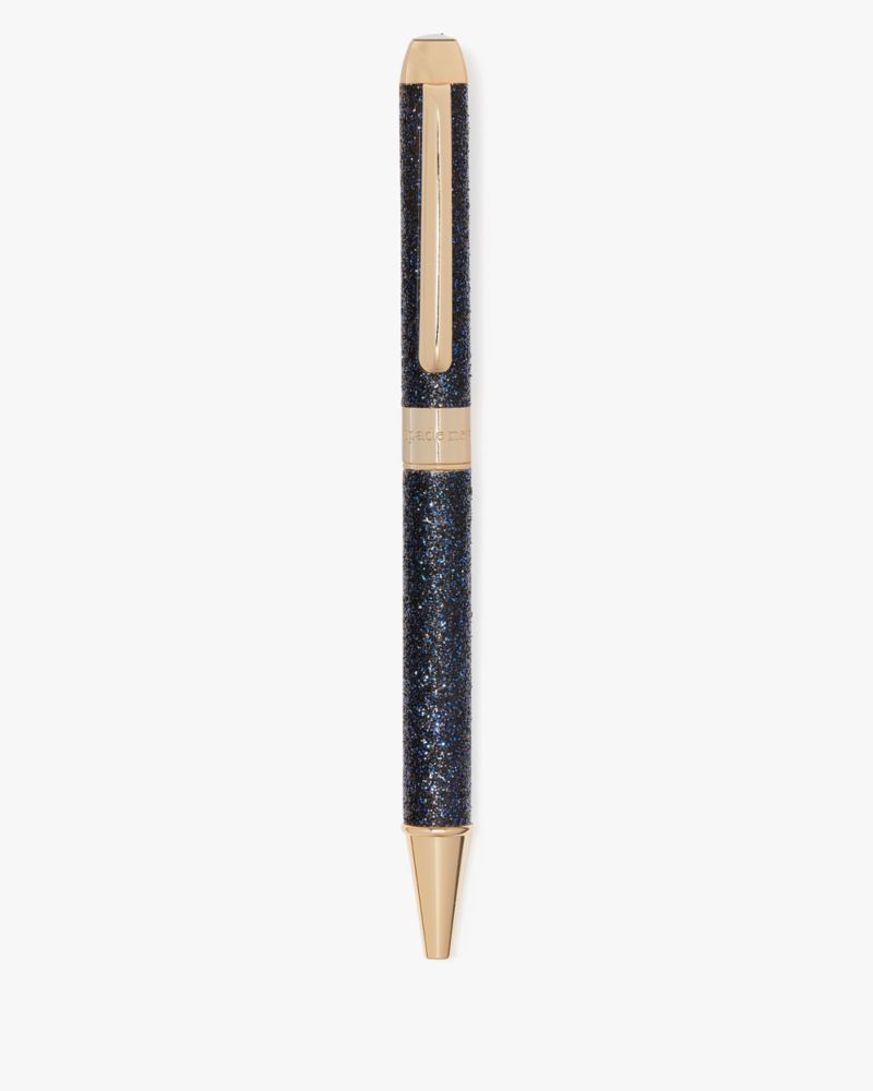 Kate Spade,Navy Glitter Ballpoint Pen,Navy