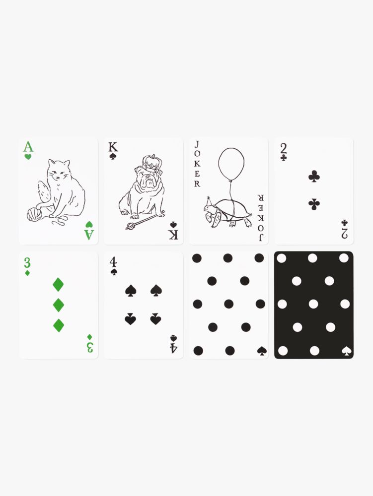 Kate Spade,Cabana Dots Playing Cards,Black