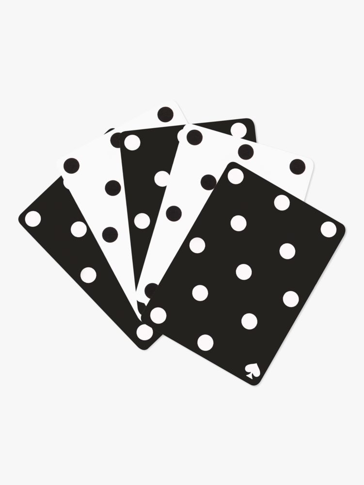 Kate Spade,Cabana Dots Playing Cards,Black