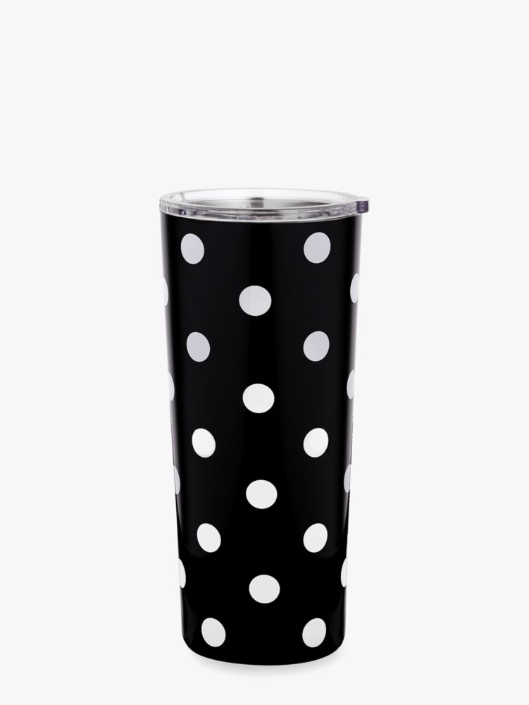 Kate Spade,Picture Dot 24oz Tumbler,Black