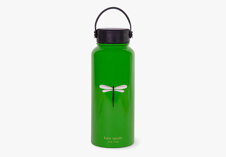 Kate Spade,Dragonfly Flight Stainless Steel Water Bottle,Green image number 0