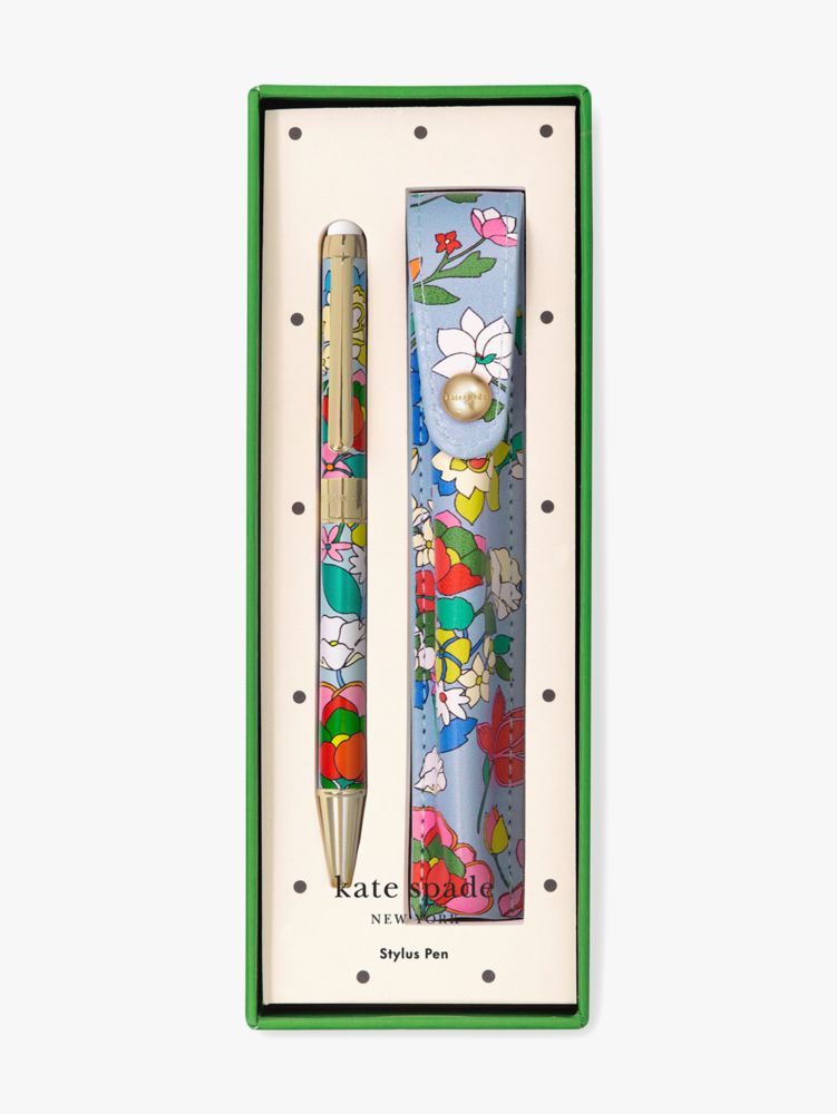 Kate Spade,Flower Bed Stylus Pen,Blue Multi