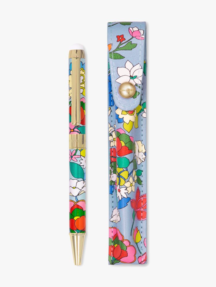 Kate Spade,Flower Bed Stylus Pen,Blue Multi