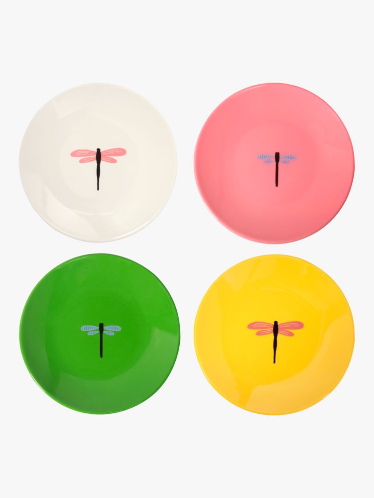 Kate Spade,Dragonfly Flight 4 Plate Set,Multi