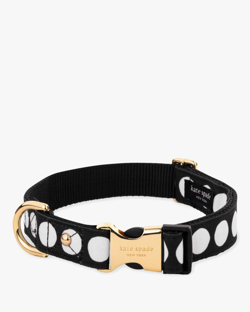 Kate Spade New York Cute Dog Collar, Gold Metal Buckle Dog Collar