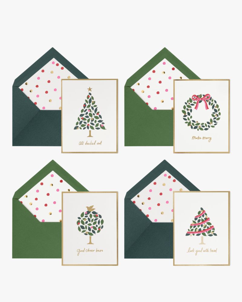 Evergreen Confetti Dot Assorted Holiday Card Set
