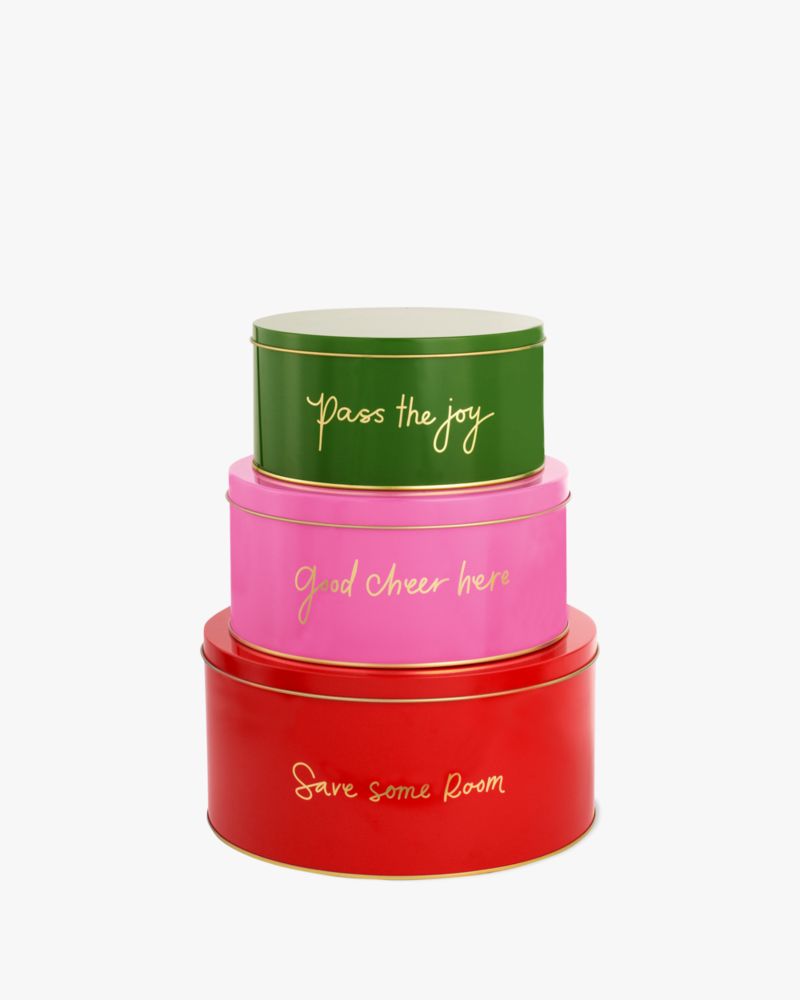 Kate Spade,Save Some Room Cookie Tin Set,