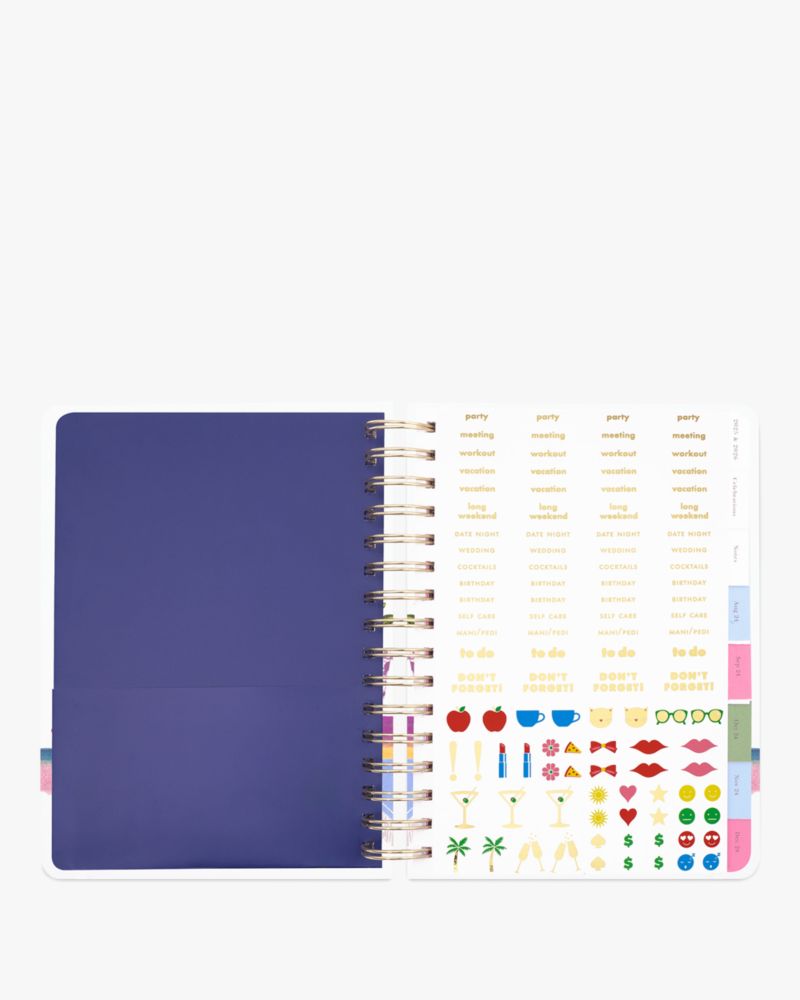Kate Spade,Bookshelf 2024-25 17-month Large Planner,Multi Color