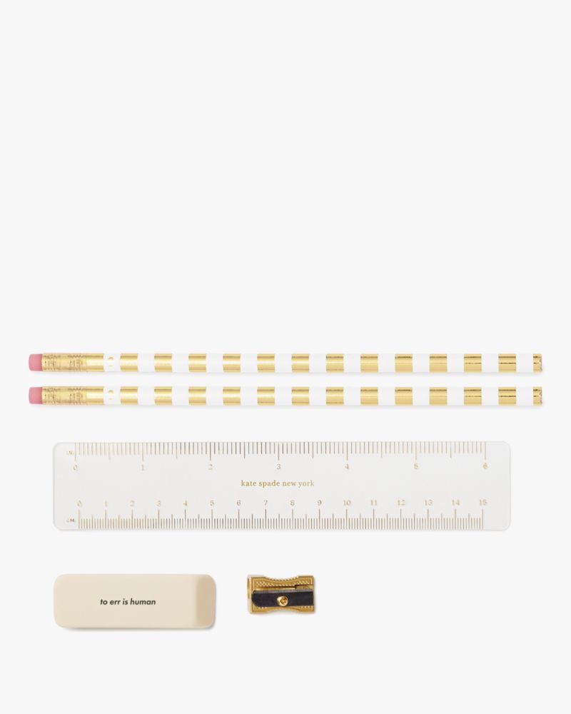 Kate Spade,Brush Hearts Pencil Case,