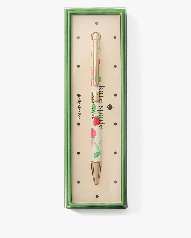 Kate Spade,Strawberry Vine Ballpoint Pen,Pink