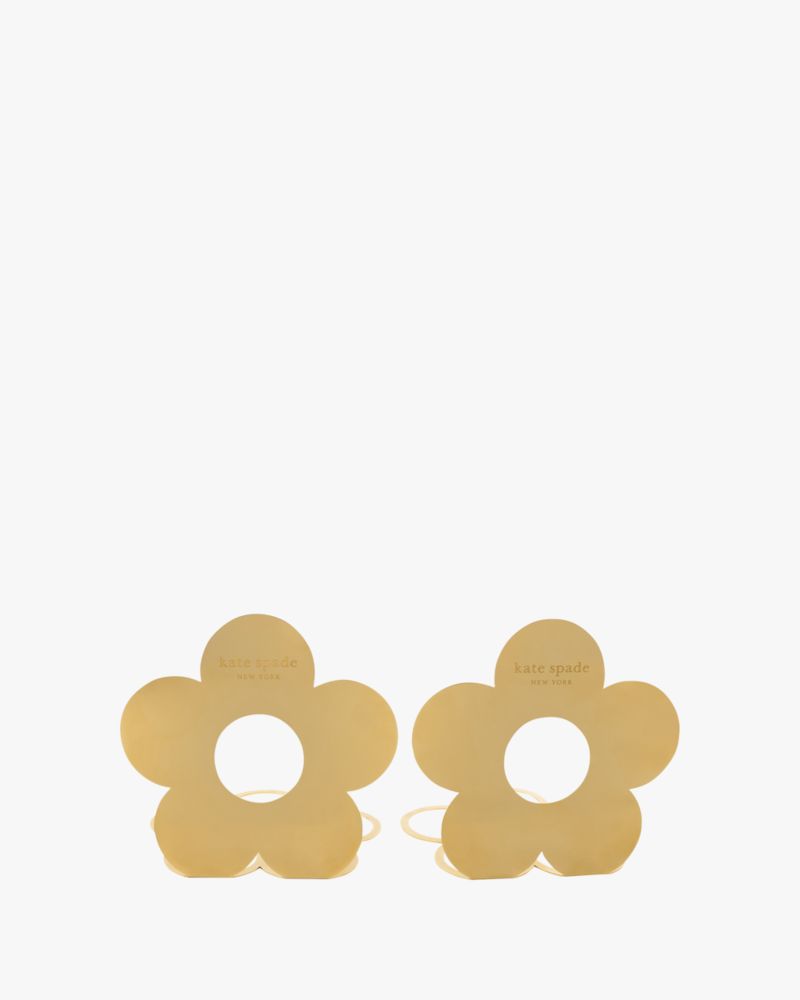 Kate Spade,Flower Bookends,Gold