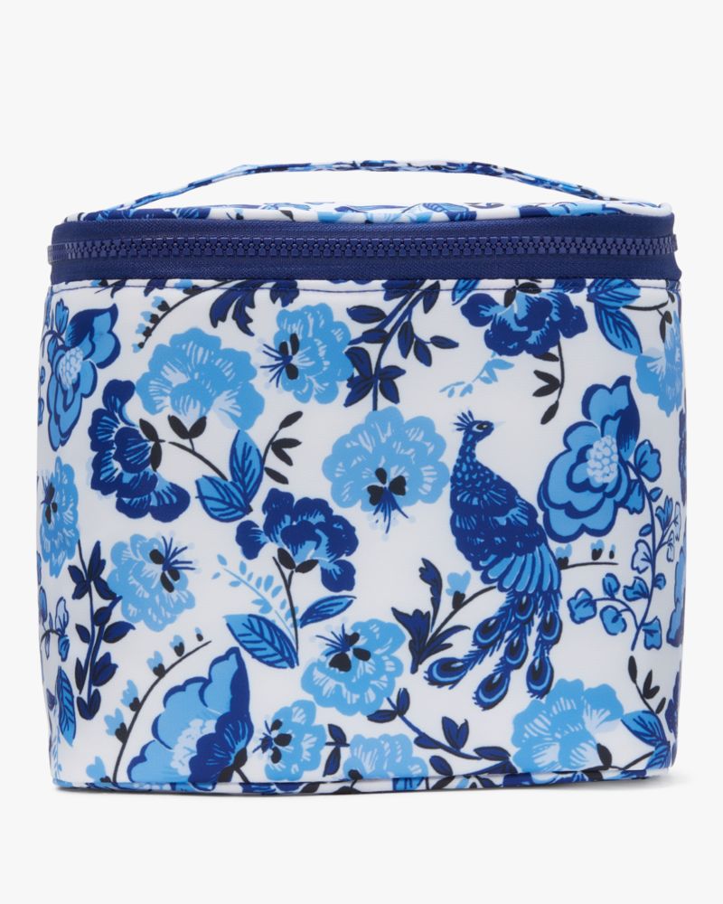 Kate Spade,Peacock Floral Lunch Tote,Blue