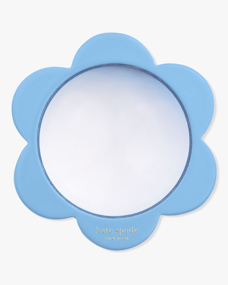 Kate Spade,Flower Magnifying Glass,Accent Mirror,Glass,Magnifying,Blue