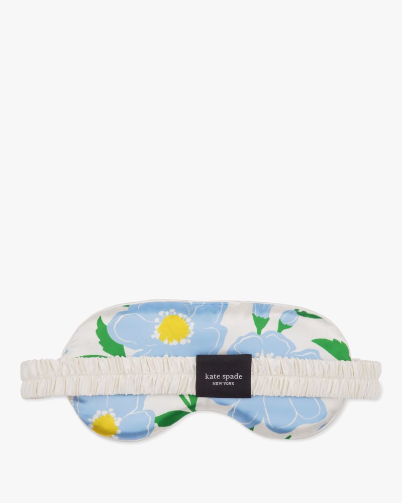 Kate Spade,Sunshine Floral Neck Pillow & Eye Mask Set,Ocean Fog