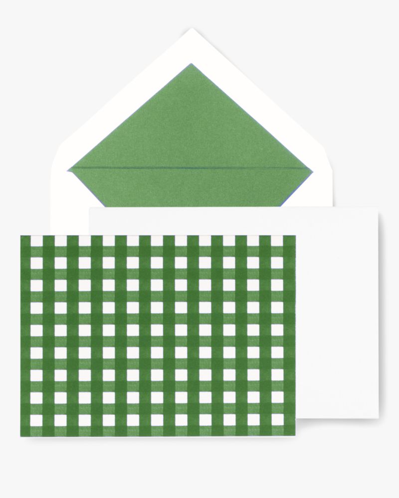 Kate Spade,Gingham Notecard Set,Multi