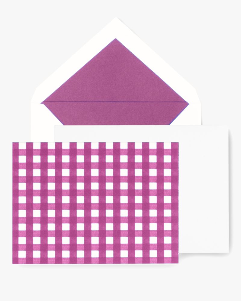 Kate Spade,Gingham Notecard Set,Envelope,Art Craft Paper,Paper,Set,Multi Color