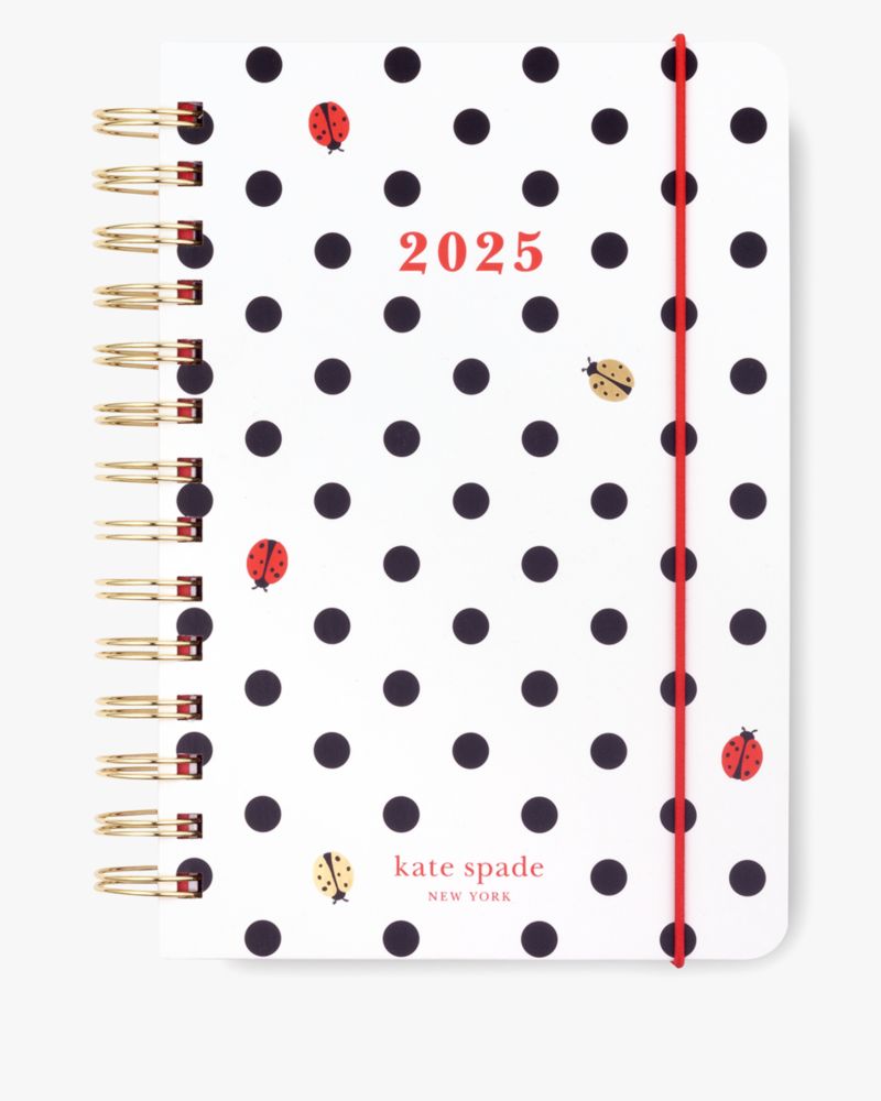 Kate Spade,Ladybug Dot 2025 12-month Medium Planner,White