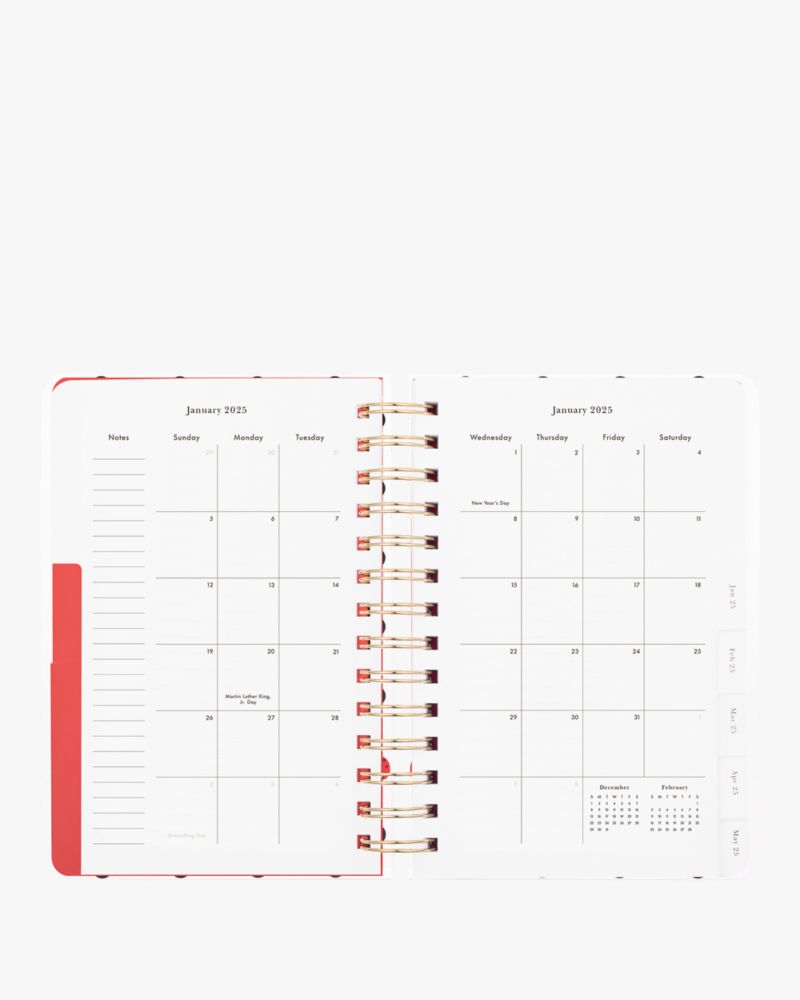 Kate Spade,Ladybug Dot 2025 12-month Medium Planner,White
