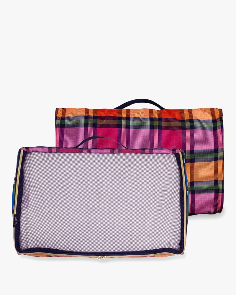 Multi Grand Plaid Packing Cube Set