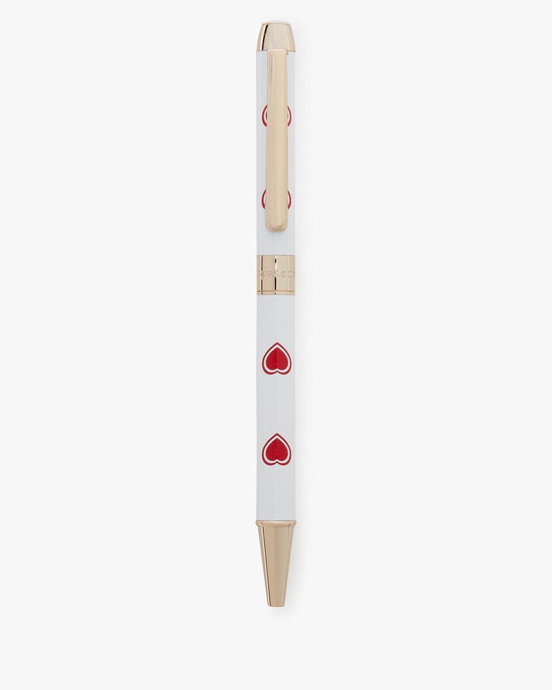 Kate Spade,Heartfelt Geo Ballpoint Pen,Red