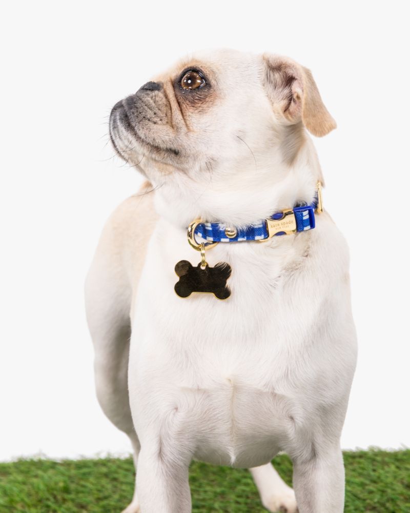 Kate Spade,Navy Gingham Collar,Navy