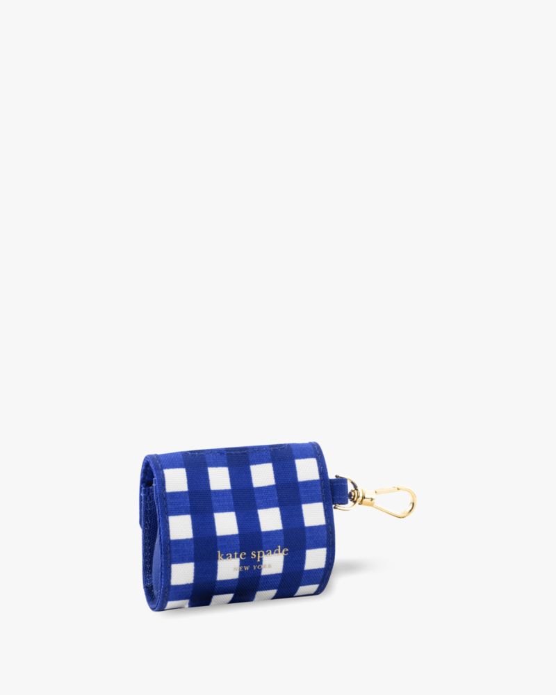 Kate Spade,ネイビー ギンガム ドギー バッグ ホルダー,ペット,ネイビー