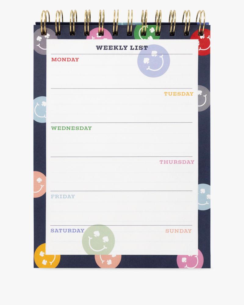 Kate Spade,Spade Smiley Desktop Weekly Planner,