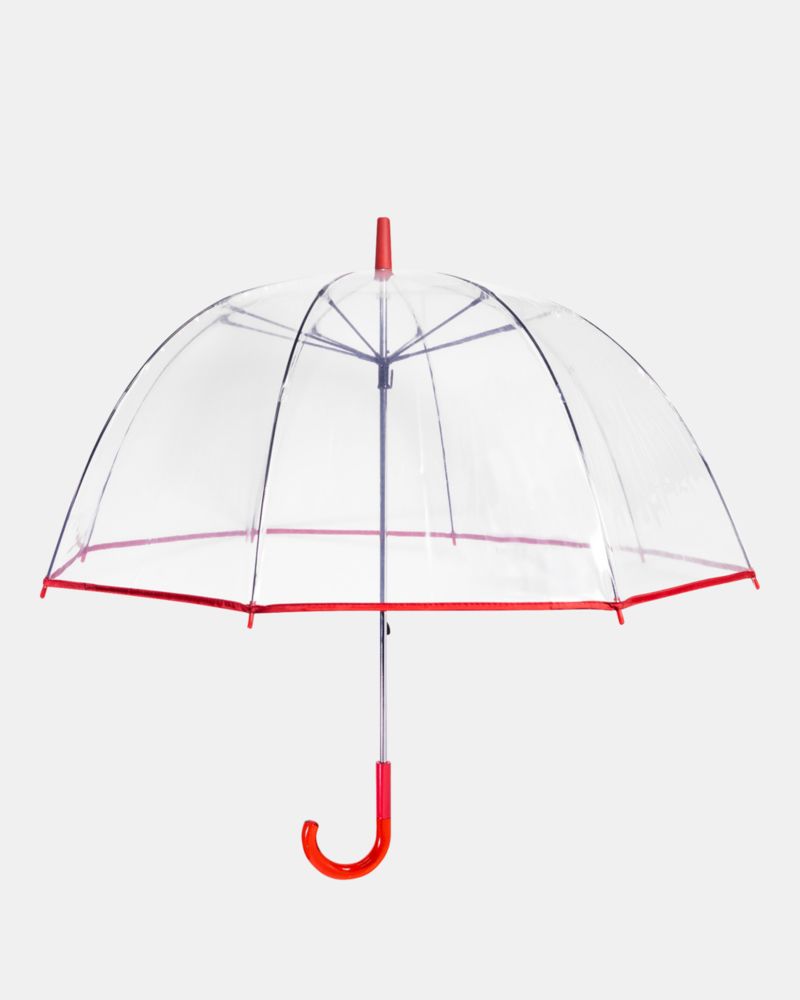 Kate Spade,Drier Than My Humor Clear Umbrella,Clear