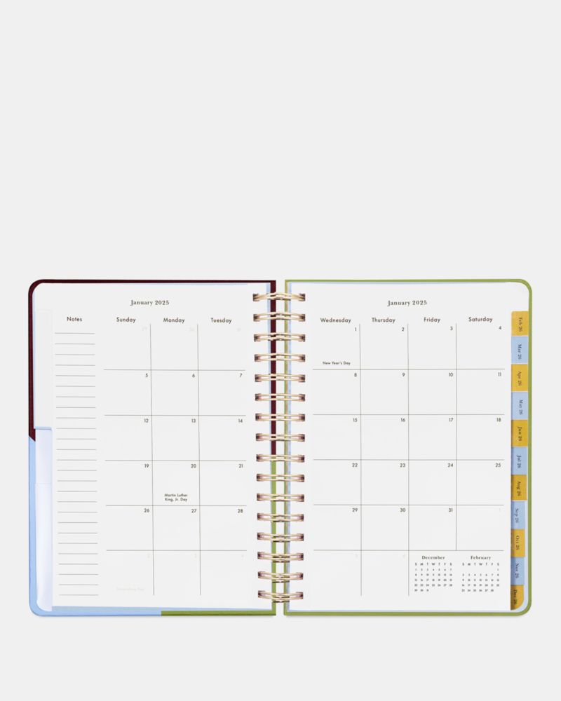 Kate Spade,Book Club Rest & Relaxation 2026 12-month Large Planner,Multi Color