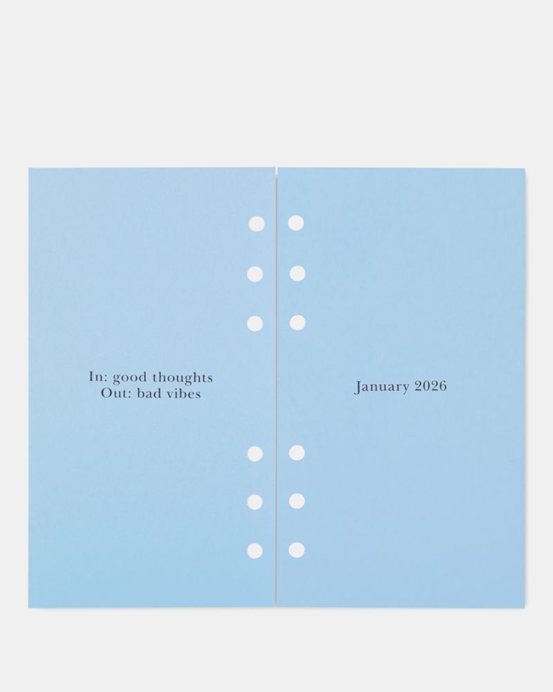 Kate Spade,Downtown Stripe 2026 Personal Bookblock Calendar Refill,