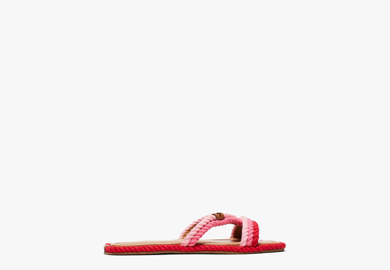 Kate Spade,captain's cord slide sandals,sandals,60%,Coral Rose Multi