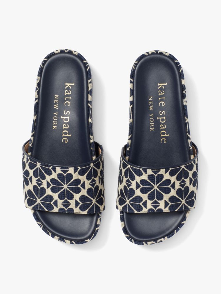 Breeze Spade Flower Jacquard Platform Slide Sandals | Kate Spade 