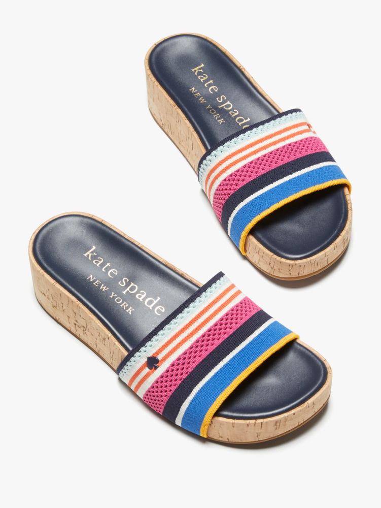 Striped kate best sale spade flip flops