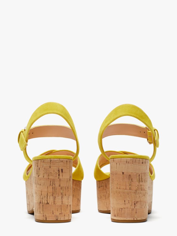 Kate Spade,jasper platform wedges,sandals,60%,Yellow Sesame