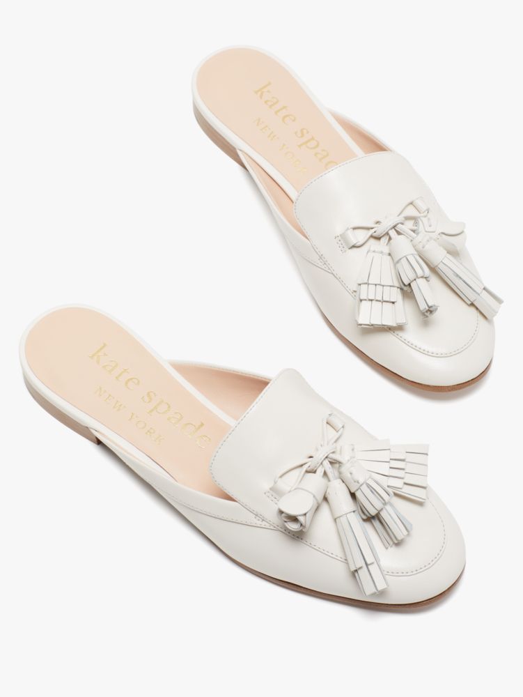 Kate Spade,cadenza mules,flats,Parchment