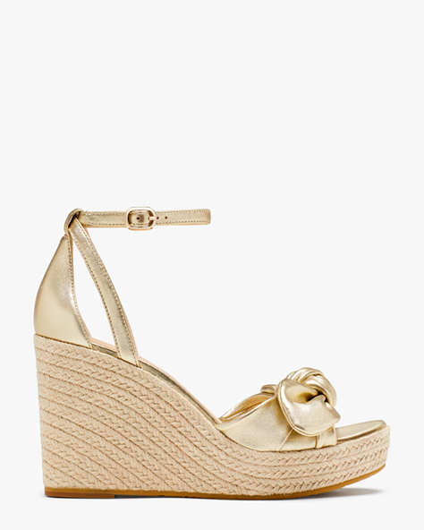 Kate Spade,Tianna Espadrille Wedges,sandals,Casual,Pale Gold