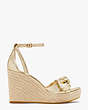Kate Spade,Tianna Espadrille Wedges,sandals,Casual,Pale Gold