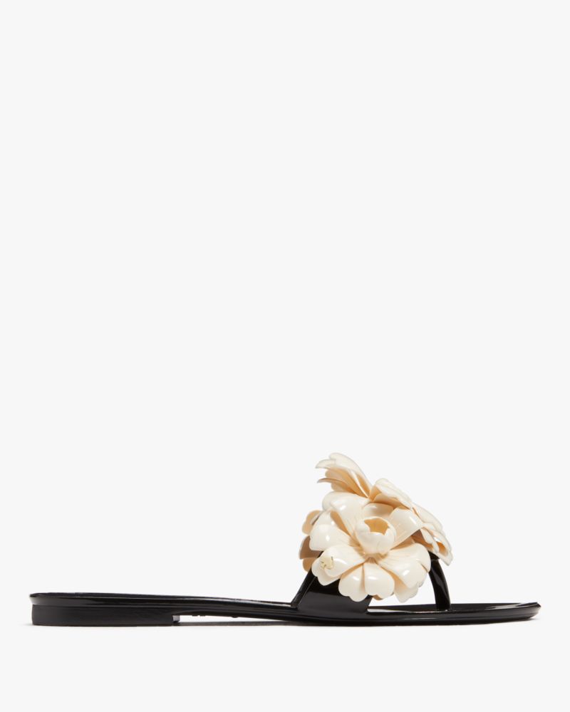 Kate Spade,jaylee slide sandals,sandals,Black/French Cream